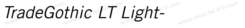 TradeGothic LT Light字体转换